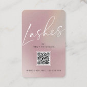 QR-code modern chic lash extension verticaal Visitekaartje (Voorkant)