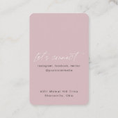 QR-code modern chic lash extension verticaal Visitekaartje (Achterkant)