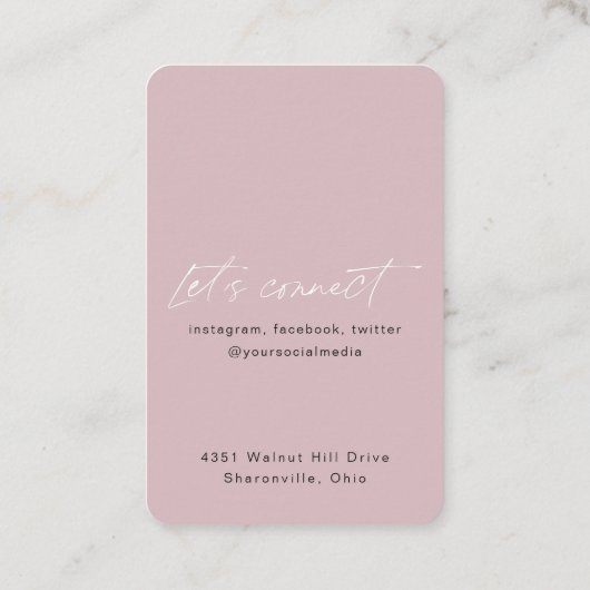 QR-code modern chic lash extension verticaal Visitekaartje (Achterkant)