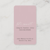 QR-code modern chic make-up artiest verticaal Visitekaartje (Achterkant)