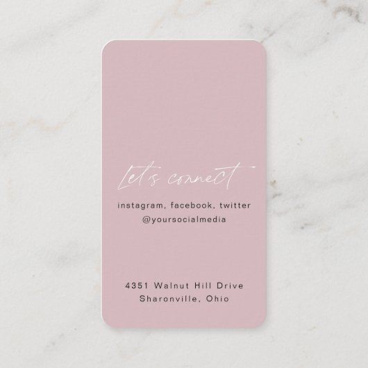 QR-code modern chic make-up artiest verticaal Visitekaartje (Achterkant)