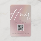 QR-code modern chic trendy hair styling verticaal Visitekaartje (Voorkant)
