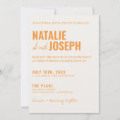 QR Code Modern Classy Heldere Kleurrijke Huwelijk Kaart (Voorkant)