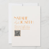 QR Code Modern Classy Heldere Kleurrijke Huwelijk Kaart (Achterkant)