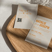 QR Code Modern Classy Heldere Kleurrijke Huwelijk Kaart