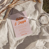 QR Code Modern Colorful Colorful Photo Wedding Kaart