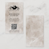 QR-code Modern Custom Logo Real Estate Agent Visitekaartje (Voorkant / Achterkant)