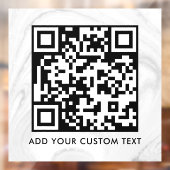 QR Code | Modern Eenvoudig Stijlvol Scanbaar  Raamsticker (Vel 2)
