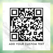 QR-code | Modern Eenvoudig Stijlvol Scanbaar  Raamsticker (Vel 3)