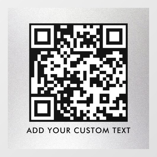 QR-code | Modern Eenvoudig Stijlvol Scanbaar  Raamsticker (Vel)