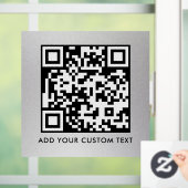 QR-code | Modern Eenvoudig Stijlvol Scanbaar  Raamsticker (Huis)