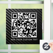 QR-code | Modern Eenvoudig Stijlvol Scanbaar  Raamsticker (Huis)