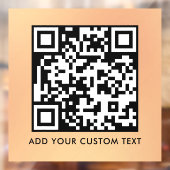 QR-code | Modern Eenvoudig Stijlvol Scanbaar  Raamsticker (Vel 2)