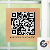 QR-code | Modern Eenvoudig Stijlvol Scanbaar  Raamsticker (Huis)