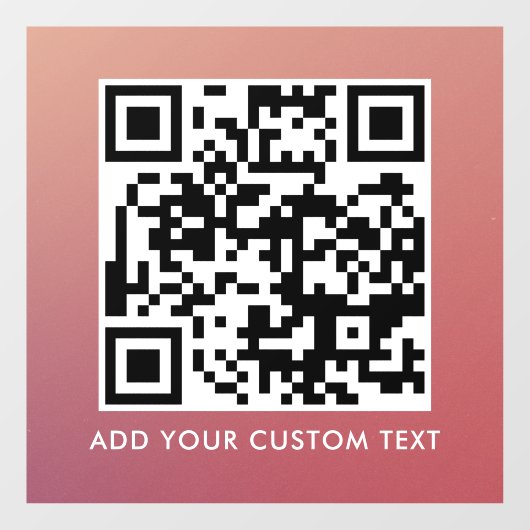 QR Code | Modern Eenvoudig Stijlvol Scanbaar  Raamsticker (Vel)