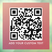 QR Code | Modern Eenvoudig Stijlvol Scanbaar  Raamsticker (Vel 3)