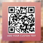 QR Code | Modern Eenvoudig Stijlvol Scanbaar  Raamsticker (Vel 2)