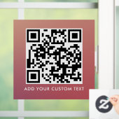 QR Code | Modern Eenvoudig Stijlvol Scanbaar  Raamsticker (Huis)