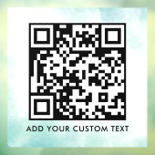QR Code | Modern Eenvoudig Stijlvol Scanbaar  Raamsticker (Vel 3)