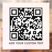 QR-code | Modern Eenvoudig Stijlvol Scanbaar  Raamsticker (Vel 2)