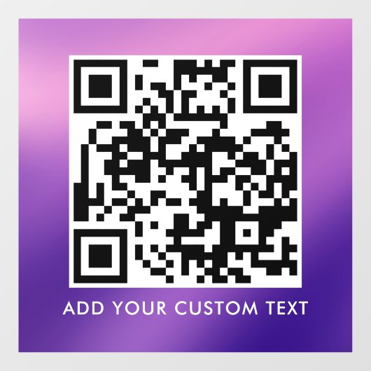 QR-code | Modern Eenvoudig Stijlvol Scanbaar  Raamsticker (Vel)