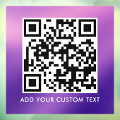 QR-code | Modern Eenvoudig Stijlvol Scanbaar  Raamsticker (Vel 3)