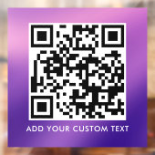 QR-code | Modern Eenvoudig Stijlvol Scanbaar  Raamsticker (Vel 2)