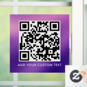 QR-code | Modern Eenvoudig Stijlvol Scanbaar  Raamsticker (Huis)