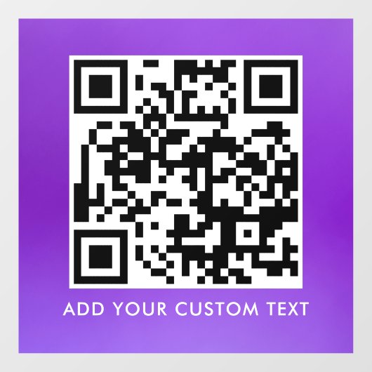 QR-code | Modern Eenvoudig Stijlvol Scanbaar  Raamsticker (Vel)
