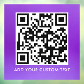 QR-code | Modern Eenvoudig Stijlvol Scanbaar  Raamsticker (Vel 3)