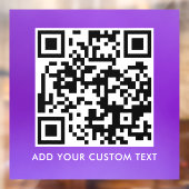 QR-code | Modern Eenvoudig Stijlvol Scanbaar  Raamsticker (Vel 2)
