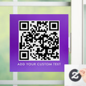 QR-code | Modern Eenvoudig Stijlvol Scanbaar  Raamsticker (Huis)