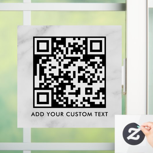 QR-code | Modern Eenvoudige Stijlvolle Scanbare  Raamsticker (Huis)
