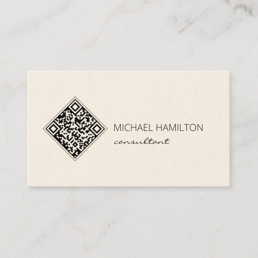 QR-code modern eenvoudige visitekaart Visitekaartje (Voorkant)