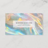 QR-code Modern Elegant Holographic Irediscent Visitekaartje (Voorkant)