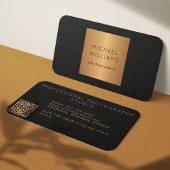 QR CODE modern goud zwart luxe professionele profe Visitekaartje