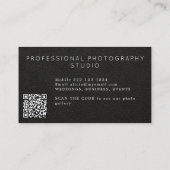 QR CODE modern goud zwart luxe professionele profe Visitekaartje (Achterkant)