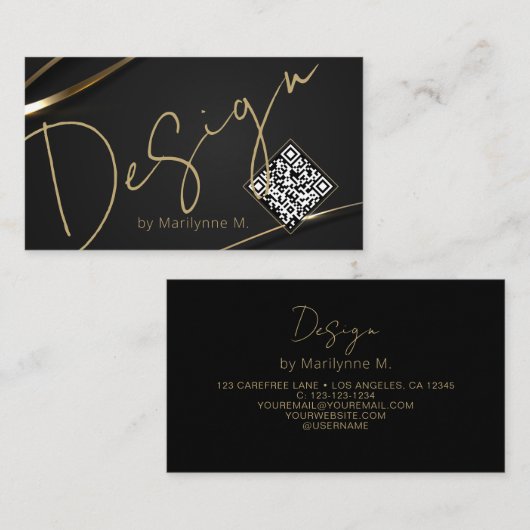 QR Code Modern grafisch ontwerp Visitekaartje (Voorkant / Achterkant)