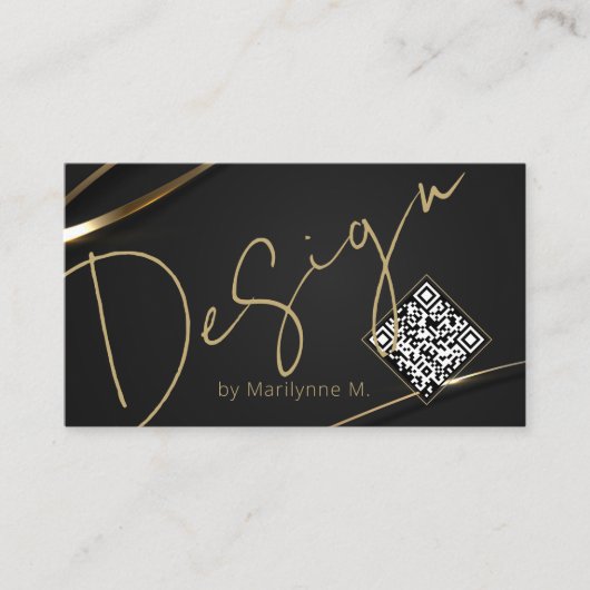 QR Code Modern grafisch ontwerp Visitekaartje (Voorkant)