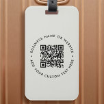 QR-code Modern Grey Professional Business Website Bagagelabel<br><div class="desc">Een eenvoudige aangepaste grijze QR-code-bagagelabel sjabloon in een moderne,  minimalistische stijl die eenvoudig kan worden bijgewerkt met uw QR-code,  bedrijfsnaam of website en aangepaste tekst,  zoals scannen naar.. #QRcode #bagage #business</div>