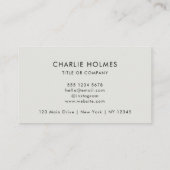 QR-code | Modern Grey Professional Scannable Visitekaartje (Achterkant)