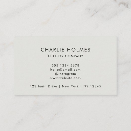 QR-code | Modern Grey Professional Scannable Visitekaartje (Achterkant)