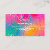 QR Code Modern Hair Stylist Visitekaartje (Achterkant)