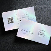 QR Code Modern holografische schoonheidssalon  Visitekaartje