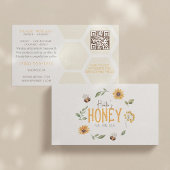 QR-code Modern Honeybee Wreater Apiarist Visitekaartje