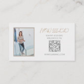 QR Code Modern Interieurontwerp Bloemen Natuur Fot Visitekaartje (Achterkant)