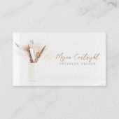 QR Code Modern Interieurontwerp Bloemen Natuur Fot Visitekaartje (Voorkant)