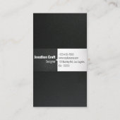 QR Code Modern Ivoor Mat Zwart Minimaal Verticaal Visitekaartje (Achterkant)