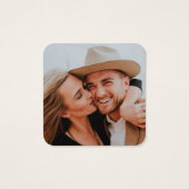 QR-code Modern legant Weddenschap Vierkante Visitekaartjes (Achterkant)