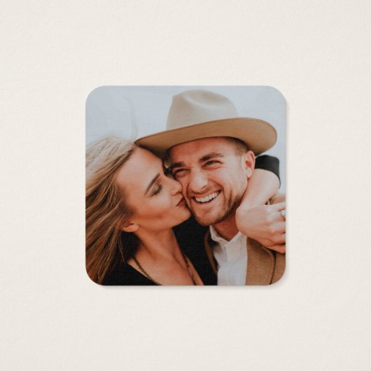 QR-code Modern legant Weddenschap Vierkante Visitekaartjes (Achterkant)